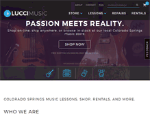 Tablet Screenshot of luccimusic.com